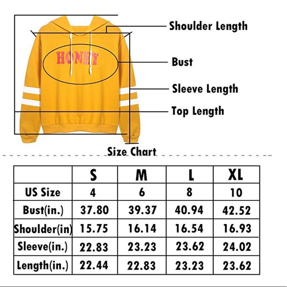 Graphic Honey Golden Pull On Hooded Sweater - Picture 4 of 4